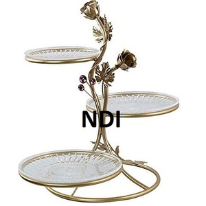 Support de gâteau rond en métal pour servir tasse gâteau maison vaisselle décoration pour mariage et fêtes d'anniversaire matériel PC - Product Image 1