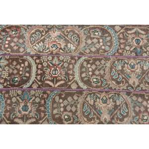 Tapis en laine turque marron et bleu vintage de 2,5 pieds x 3,2 pieds Tapis de salon design patchwork tissé à plat pour adolescents - Product Image 5
