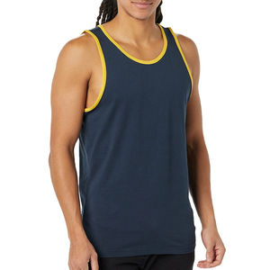 High Quality <b>Men's</b> Sleeveless Gym Tank Top with Quick Dry Feature Customizable Stringer Vest for Wholesale - Product Image 1