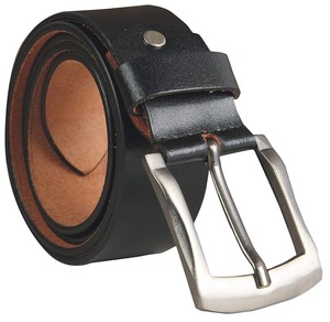 Ceinture en cuir véritable de qualité supérieure Combo 2 (noir marron) décontracté Design élégant hommes mode boucle en acier à faible coût 1.45cm de largeur - Product Image 2