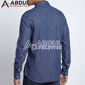 โรงงานผลิตเสื้อเชิ้ตยีนส์แขนยาวผู้ชายแบบใหม่ รับผลิตตามสั่ง ขายส่งเสื้อเชิ้ตยีนส์ผู้ชาย - Product Image 2