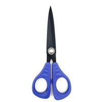 Tijeras de Corte Dentadas Multiusos con Mango Cómodo para Uso en Pesca, Escuela, Oficina y Papelería
