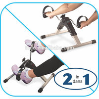 Mini-vélo pliable d'exercice pour les bras et les jambes, appareil de musculation supérieure et inférieure avec moniteur, compact