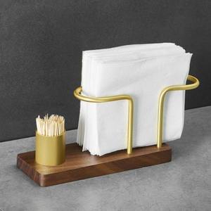 Porte-serviettes élégant en métal fait à la main artistique décoratif Durable organisateur idéal pour les comptoirs de salle à manger et de restaurant - Product Image 2