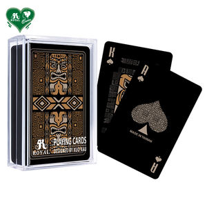 Cartes à jouer en plastique à motif de civilisation maya noire Carte de poker - Product Image 1
