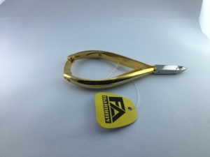 ที่หนีบเล็บสเตนเลสสตีลด้ามจับเคลือบทองมีสปริงสองชั้น - Product Image 3