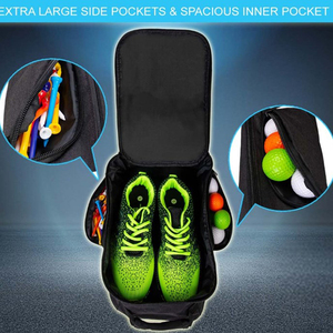 Premium Travel <b>Shoe</b> <b>Bags</b> Storage Organizer Zipper Closure <b>Shoes</b> Carrier Soccer Football <b>Shoe</b> <b>Bag</b> with Shoulder Strap - Product Image 3