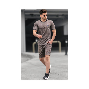 Pantalones cortos informales de verano a la moda para hombre al por mayor, traje tejido transpirable de color sucio a bajo precio - Product Image 5