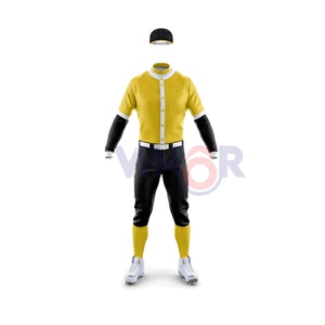 Nuevo uniforme de béisbol impreso con logotipo personalizado para hombres Nuevo diseño uniforme de béisbol de buena calidad en color sólido al por mayor personalizado - Product Image 2