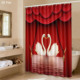 Custom Printed Shower Shower <b>Curtain</b> for Bathroom Waterproof Polyester <b>with</b> <b>Hooks</b> - Product Image 3