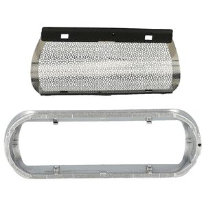 Cabezal de Repuesto para Afeitadora Eléctrica 3 en 1 Plateado, Cuchilla y Rejilla, Apto para Uso en Seco/Húmedo, para Afeitar Cara y Cuerpo, Lavable, Marco de Afeitadora Rotatoria - Product Image 2