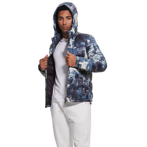 2025 Best Quality Stand Collar Puffer <b>Jacket</b> for <b>Men</b> Trending Bubble Style Winter <b>Jacket</b> Made of <b>Thin</b> Canvas - Product Image 3