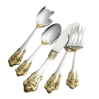 Ensemble de 3 couverts en acier inoxydable au design unique pour restaurant, mariage, usage domestique, écologique, durable, résistant à la rouille