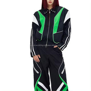 Sialverse Vêtements décontractés grande taille, coupe-vent à fermeture éclair à manches longues, survêtement élégant, nouveau design, nylon extensible quadridirectionnel de haute qualité - Product Image 2