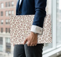 Housse pour ordinateur portable à imprimé léopard en cuir PU 13 14 15 16 pouces, étui pour ordinateur portable imperméable, fournisseur de logo personnalisé
