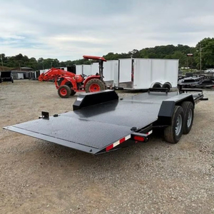 Nouvelle remorque agricole de 20 pieds, 15 000 lb, entièrement hydraulique, à basculement, pour le transport d'équipements lourds, avec vérins doubles et plateau en acier haute résistance - Product Image 1