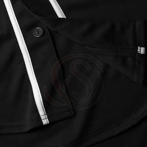 Entrega Rápida, Camisetas de Béisbol Personalizadas con Impresión por Transferencia de Calor, Negras, para Hombre, 100% Poliéster, Transpirables, de Secado Rápido, Cortas - Product Image 5