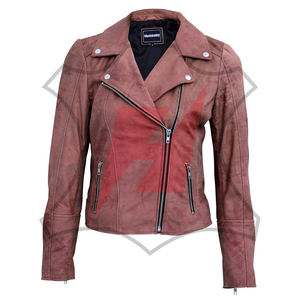 Chaqueta de Cuero de Gamuza de Alta Calidad para Mujer, Más Vendida, con Logotipo y Diseños Personalizados, Transpirable, Teñida Lisa, Chaqueta de Cuero de Gamuza de Invierno - Product Image 1