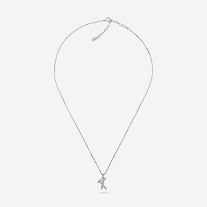 Colgante de Plata 92.5 con Cadena y Diseño de Letra con Diamantes para Regalo - Product Image 4