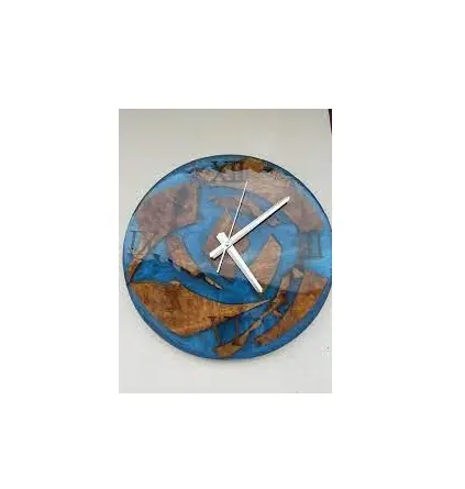 Customized wood resin wall clock Best selling customized simple style wood resin wall clock for low price