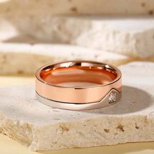 Anillo Geométrico Boho para Hombre de Plata de Ley Bicolor Jeulia Timelessness - Product Image 5