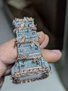 Antique Limited Edition Moissanite Diamond Throne Design Watch pour hommes et femmes Luxury Fashion Stainless Steel Band - Product Image 2