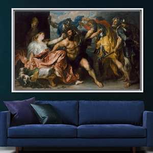 Samson and Delilah Reproduction <b>Canvas</b> Print, Famous Classic Artwork,1P:White <b>Framed</b> - Product Image 1