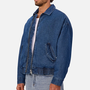 Haute qualité printemps Vintage Camouflage lâche fermeture éclair doublé en détresse Denim veste unisexe respirant extérieur manches longues - Product Image 5