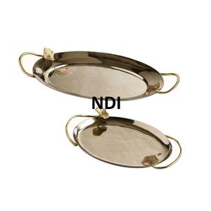 Vajilla Decoración de mesa Bandeja de servicio Cocina Catering Desayuno usado Bandeja de servidor de alimentos Esmalte Acabado Bandeja de servicio - Product Image 6