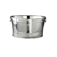 Seau à glace en métal de haute qualité avec poignée bouteilles de champagne finies argentées refroidisseur de vin bar et refroidisseurs de vin seau à glace