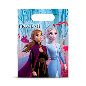 Bolsas de Regalo de Plástico Frozen II, 23X16.5Cm, 6 Piezas, Artículos para Fiestas y Celebraciones - Product Image 2