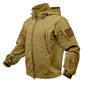 Veste Softshell d'hiver imperméable à logo frontal long en toile enduite sportive pour homme, design personnalisé, col montant, vente en gros - Product Image 3