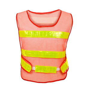 High visibility workwear sleeveless <b>safety</b> jacket with reflective <b>tape</b> for construction and outdoor workers - Product Image 2