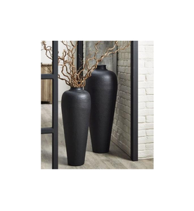 Vases à fleurs en métal de différentes tailles, pots en aluminium à auto-arrosage, design moderne pour une utilisation au sol dans les centres commerciaux avec des bonsaïs - Product Image 3