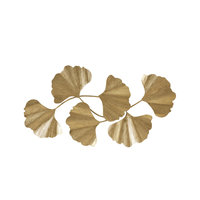 Décoration murale moderne en fer en forme de feuille de Ginkgo - Couleur et taille personnalisées pour le bureau, la maison, les mariages, les anniversaires et les célébrations de Diwali