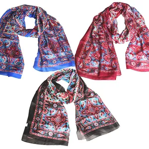 印度100% 真丝围巾偷批发很多真丝围巾女礼品夏季高品质真丝围巾披肩包优雅