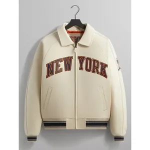 Blouson en cuir à capuche Autumn Icon de Kith & Avirex Wholesale New York Knicks - Product Image 1