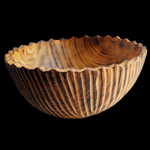 Bol de service en bois fait main taille personnalisée pour soupe riz collations ustensile tendance écologique - Product Image 4