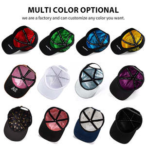 Casquettes de baseball unisexes à 5 panneaux, nouvelle mode 2026, doublure en satin, tissu en coton, logo brodé personnalisé, visière incurvée - Product Image 5