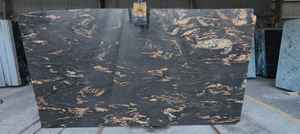 Premium Quality Modern <b>Titanium</b> Gold Granite with Elegant Black Golden Waves for Luxury Outdoor Staircase Villa Bedroom Projects - Product Image 2