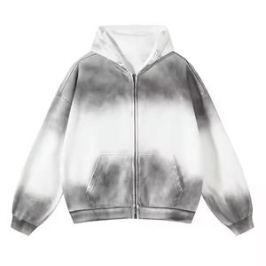 เสื้อฮู้ดแบบกำหนดเอง100% คอตตอนขนแกะมีซิปสำหรับปะติดโลโก้ปักลายกันแดดฮู้ดใช้ได้ทั้งชายและหญิง - Product Image 1