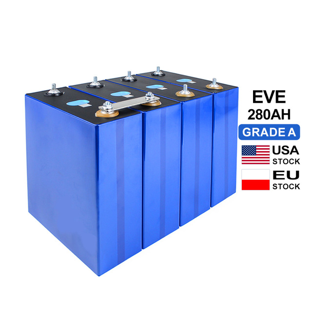 Deligreen CATL 314Ah Prismatic Grade a Eu Stock Lipofe4 Lifepo 4 EVE105Ah 280ah 3.2V Lifepo4 Energy Storage Battery Cells EVE