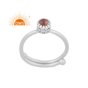 Handmade Design 925 Fine Sterling Silver Natural Chocolate Moonstone Gemstone <b>Adjustable</b> <b>Ring</b> Jewelry Manufacturer - Product Image 1