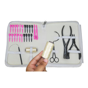 Salon-Grade Stainless Steel Hair Extension Tools with <b>Clips</b> 2 Small Thread <b>C</b>-Type Needles & Custom Logo - Product Image 3