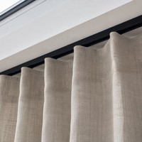 Voilage irrégulier en lin et coton, doux et froissé, avec plis froncés coréens, rideau de fenêtre intégré pour salon, chambre et studio