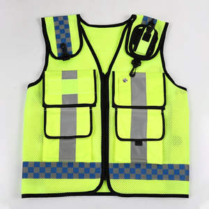 เสื้อกั๊กนิรภัยสะท้อนแสงแบบตาข่าย Hi-Vis ดีไซน์สั่งทำพิเศษ 5 กระเป๋า ชุดทำงาน สีและโลโก้สั่งทำได้ 男女兼用 - Product Image 2