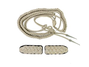 สายยูนิฟอร์มลายอิกัวทิลเลตต์และสายบ่าสีทองเมทัลลิกพร้อมปลายทองเหลือง - Product Image 6