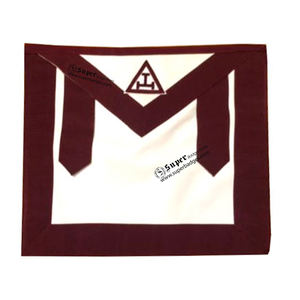 Vente chaude maçonnique outil tablier avec bordure bleue brodé à la main Regalia Logo personnalisé tissu matériel dentelle décoration bas prix - Product Image 6