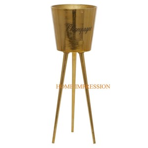 Cubo de vino de champán de la mejor calidad, Cubo de botella de champán para suelo de fiesta y Bar de aluminio de Metal plateado - Product Image 2