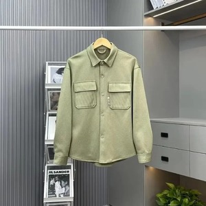 Veste d'hiver à carreaux en flanelle doublée de laine pour hommes avec bouton veste à capuche à manches longues pulls pour hommes manteau veste de style moto - Product Image 3